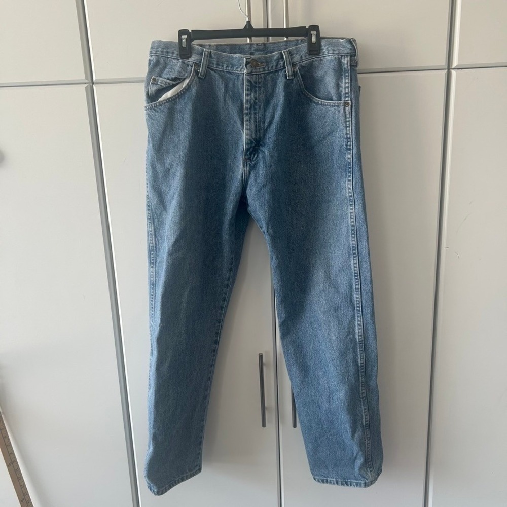 Wrangler Regular Fit Mens Blue Denim‎ Jeans 38x32 965T1DS 9P51TDS Medium Wash